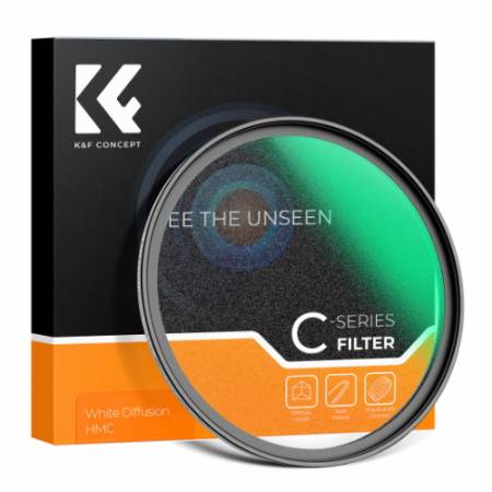 K&F Concept KF4185 Nano-C HMC - kołowy filtr dyfuzyjny, filtr efektowy White Mist, 77mm